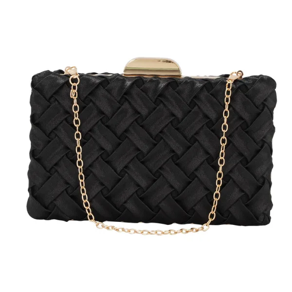 Fashion Blushing Pink Evening Party Braid Clutch Bags 2023