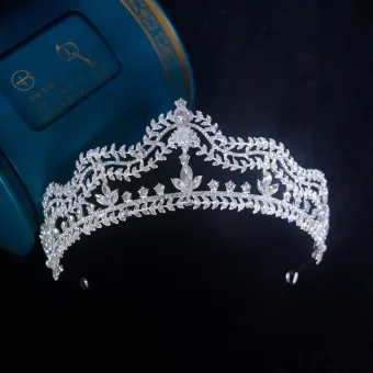 Fine Hvit Rhinestone Legering Bryllup Tiara Har Tilbehor 2022