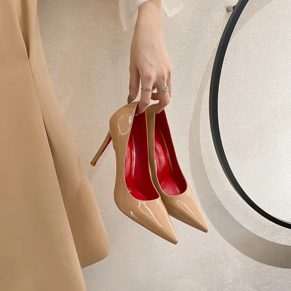 Sexy Noire Bureau OL Escarpins 2022 10 cm Talons Aiguilles À Bout Pointu Escarpins Talons Hauts