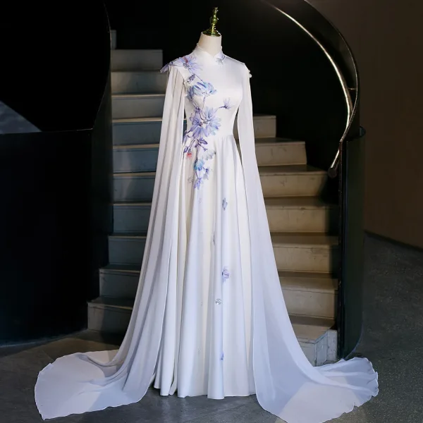 tight fitting formal dresses White Strapless Crystal Embellished Satin A-Line Dress main image 0
