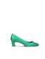 Vintage / Originale Vert Citron Faux Diamant Cuir Promo Escarpins 2026 5 cm Talons Épais Pied Carré Escarpins Talons Hauts