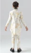 Fashion Yellow Printing 5-piece Long Sleeve Boys Wedding Suits 2024 Coat Pants Shirt Tie Vest