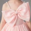 Lovely Blushing Pink Birthday Flower Girl Dresses 2022 Ball Gown Spaghetti Straps Sleeveless Backless Pearl Bow Floor-Length / Long Flower Girl Dresses