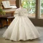Y2K-Inspired Ivory Beading Crystal Appliques Birthday Flower Girl Dresses 2026 Ball Gown Scoop Neck Short Sleeve Bow
