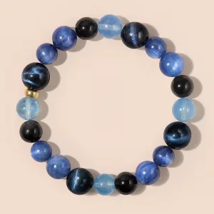 Chic Beautiful Ocean Blue Handmade Natural Crystal Bracelets 2025 Accessories