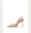 Elegant Champagne Pearl Wedding Shoes 2024 Leather 10 cm Stiletto Heels Pointed Toe Wedding Pumps High Heels