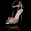 Sexy Bleu Ciel Faux Diamant Soirée Sandales Femme 2024 Bride Cheville 9 cm Talons Aiguilles Peep Toes / Bout Ouvert Talons Hauts