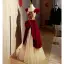 Vintage / Retro Burgundy Suede Printing Prom Dresses 2022 A-Line / Princess Square Neckline Short Sleeve Backless Floor-Length / Long Prom Formal Dresses