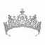Charming Silver Rhinestone Wedding Tiara 2022 Zircon Alloy Bridal Jewelry Tiara Bridal Hair Accessories