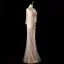 Charmant Rougissant Rose Perlage Perle Paillettes Robe De Soirée 2024 Trompette / Sirène Col v profond Manches Courtes Dos Nu Longue Soirée Robe De Ceremonie