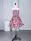 Sexy Fuchsia Sequins Flower Evening Party Cocktail Party Party Dresses 2025 Ball Gown Strapless Sleeveless Backless Bow Knee-Length Formal Dresses