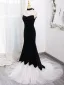 Sexy Black Evening Dresses 2024 Ball Gown Strapless Sleeveless Backless Sweep Train Evening Party Formal Dresses