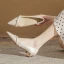 Elegante Beige Perle Flache Brautschuhe 2023 Satin Spitzschuh Brautschuhe