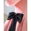 Elegant Candy Pink Satin Prom Dresses 2023 Ball Gown Off-The-Shoulder Short Sleeve Backless Bow Floor-Length / Long Prom Formal Dresses