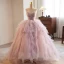 Fashion Blushing Pink Cascading Ruffles Prom Dresses 2023 Ball Gown Spaghetti Straps Sleeveless Backless Sweep Train Formal Dresses