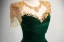 Elegante Dunkelgrün Perlenstickerei Quaste Samt Ballkleider 2024 Ballkleid Rundhalsausschnitt Ärmellos Rückenfreies Lange Ball Festliche Kleider