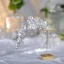 Charmant Argenté Fait main Faux Diamant Cristal Accessoire Cheveux Mariage Tiare Boucles D'Oreilles 2023 Alliage