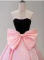 Onírico Rosa Bowknot Vestidos de gala 2026 Ball Gown Sweetheart Sin Mangas Sin Espalda