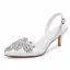 Élégant Simple Blanche Faux Diamant Chaussure De Mariée 2026 6 cm Talons Aiguilles À Bout Pointu Mariage Talons Hauts