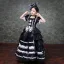 Vintage / Retro Medieval White Flower Girl Dresses 2024 Bow Floor-Length / Long Short Sleeve U-Neck Cosplay Prom Ball Gown Wedding Party Dresses
