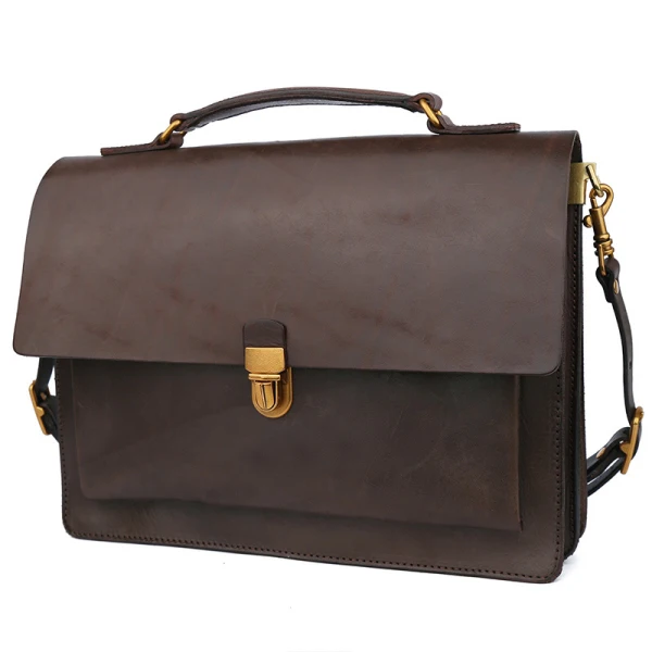 Vintage / Retro Brown Leather Street Wear Women's Bags 2022 Tote Bag Shoulder Bags