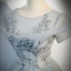 Chic / Belle Gris Argenté Perlage Paillettes Robe De Bal 2023 Princesse Encolure Dégagée Manches Courtes Dos Nu Longue Promo Robe De Ceremonie