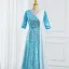 Vintage / Originale Bleu Roi Paillettes Robe De Bal 2025 Trompette / Sirène V-Cou Manches Courtes Longue Promo Robe De Ceremonie