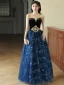 Charming Black Gold Beading Pearl Sequins Prom Dresses 2024 Ball Gown Off-The-Shoulder Short Sleeve Backless Floor-Length / Long Prom Formal Dresses
