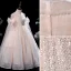 Bling Bling Champagne Sequins Birthday Flower Girl Dresses 2022 Ball Gown Scoop Neck Short Sleeve Floor-Length / Long Flower Girl Dresses