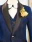 Fall Winter Navy Blue Long Sleeve 6-piece Boys Wedding Suits 2025 Body Jewellery Coat Pants Shirt Tie Vest
