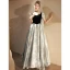 Elegant Black Glitter Prom Dresses 2023 A-Line / Princess Square Neckline Short Sleeve Backless Floor-Length / Long Prom Formal Dresses