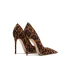 Sexy Bruin Avond Luipaard Print Leer Pumps 2025 12 cm 12 cm Naaldhakken / Stiletto Spitse Neus Pumps Hoge Hakken