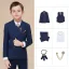 Fashion Beige Long Sleeve Boys Wedding Suits 2022 Coat Pants Shirt Tie Wedding