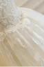 Stunning A-Line / Princess Ivory Beading Lace Wedding Dresses 2025 U-Neck Crossed Straps Sleeveless Tulle
