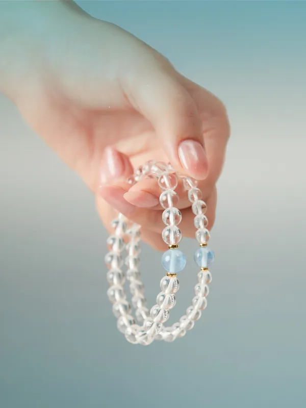 Chic / Belle Blanche Fait main Cristal Naturel Bracelets Accessorize 2025