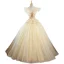 Charming Champagne Beading Sequins Prom Dresses 2022 Ball Gown V-Neck Sleeveless Backless Floor-Length / Long Prom Formal Dresses