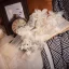 Elegante Champagner Handgefertigt Applikationen Tülle Brauthandschuhe 2026 Hochzeit Schulterschmuck