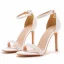 Sexy White Evening Party Pearl Ankle Strap Womens Sandals 2025 10 cm Stiletto Heels Open / Peep Toe Sandals High Heels
