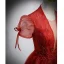 Chic / Belle Multi-Couleurs Rouge Robe De Bal 2022 Princesse U-Cou Manches Courtes Dos Nu Perlage Paillettes Longue Robe De Ceremonie