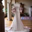 Charmant Rougissant Rose Perlage Faux Diamant Robe De Bal 2024 Trompette / Sirène Encolure Dégagée Manches Courtes Dos Nu Noeud Longue Promo Robe De Ceremonie