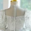 Fashion Grey Sequins Lace Flower Birthday Flower Girl Dresses 2023 Ball Gown High Neck Short Sleeve Floor-Length / Long Flower Girl Dresses