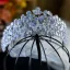 Elegant Silver Rhinestone Zircon Wedding Bridal Hair Accessories Tiara 2022