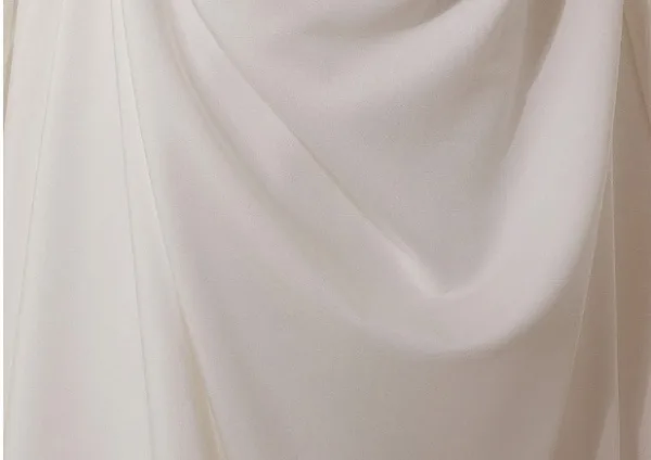 Schöne Weiß Satin Leichtes Brautkleider / Hochzeitskleider 2025 Meerjungfrau Bandeau Ärmellos Rückenfreies Sweep / Pinsel Zug Hochzeit