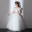Cinderella White Butterfly Appliques Prom Flower Girl Dresses 2022 Ball Gown V-Neck Short Sleeve Backless Floor-Length / Long Flower Girl Dresses