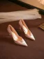 Elegant Champagne Pearl Leather Wedding Shoes 2026 8 cm Stiletto Heels Pointed Toe Wedding Pumps High Heels