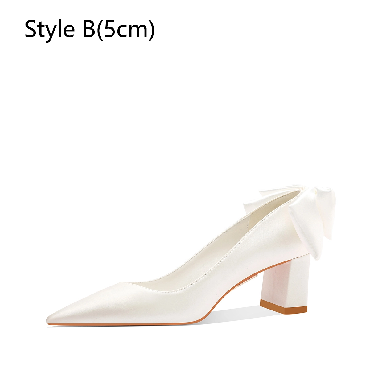 MINITOO Dames avondschoenen Fashion blokhak spitse bruiloft pumps