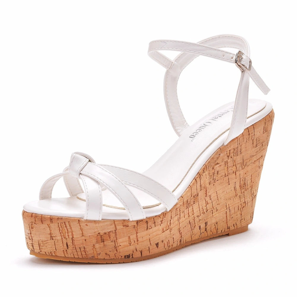 Bohemia Sexy White Street Wear Womens Sandals 2022 10 cm Wedges