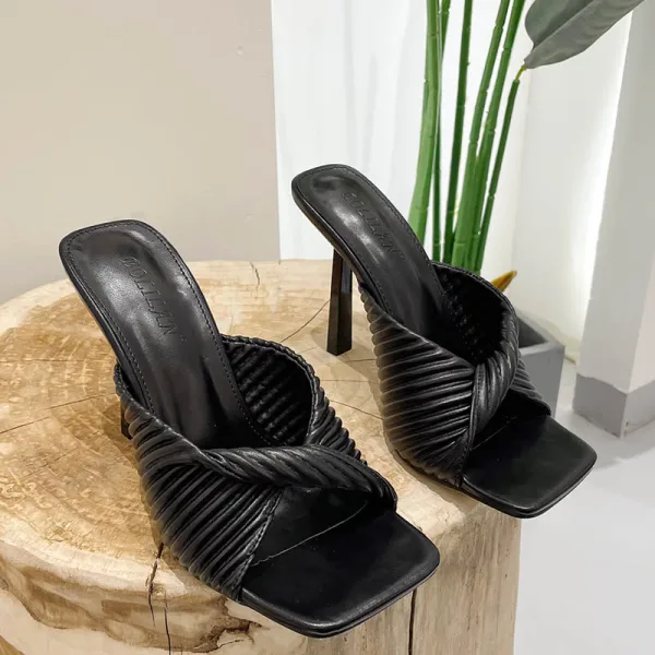 Chic / Beautiful Sky Blue Street Wear Womens Sandals 2022 9 cm Stiletto Heels Open / Peep Toe Sandals High Heels