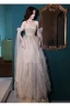 Sexy Charmant Champagne Paillettes Robe De Bal 2022 Princesse Bustier Noeud Sans Manches Dos Nu Longue Promo Robe De Ceremonie
