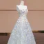 Flower Fairy White Lace Flower Appliques Prom Dresses 2024 A-Line / Princess Strapless Sleeveless Backless Floor-Length / Long Prom Formal Dresses